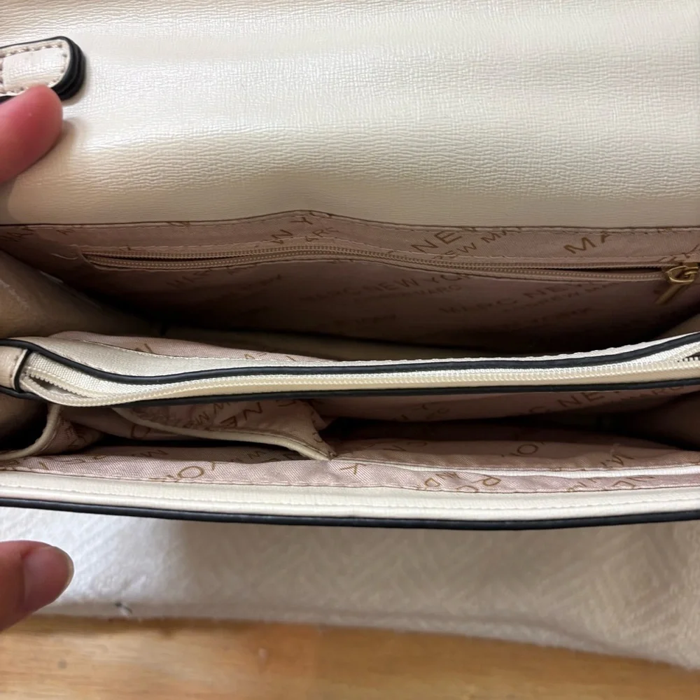 Marc New York Andrew Marc Cream Pearl Detail Crossbody Purse - Picture 8 of 16